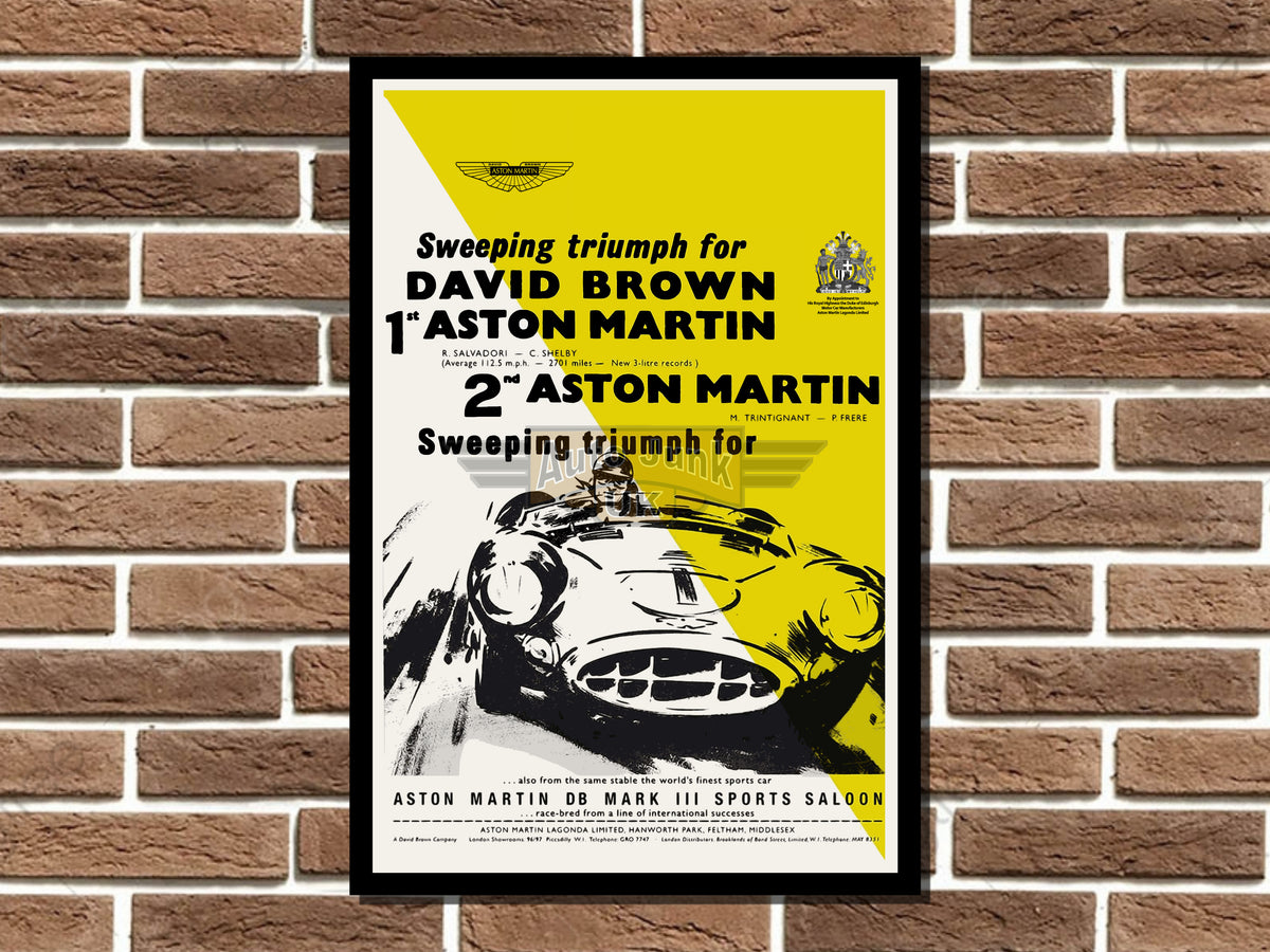 Aston Martin David Brown Racing Metal Sign