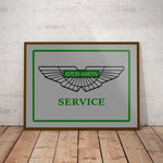Aston Martin Service Paper Poster
