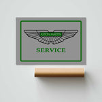 Aston Martin Service Paper Poster