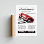 Austin Healey Paper Poster