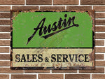 Austin Sales & Service Metal Sign