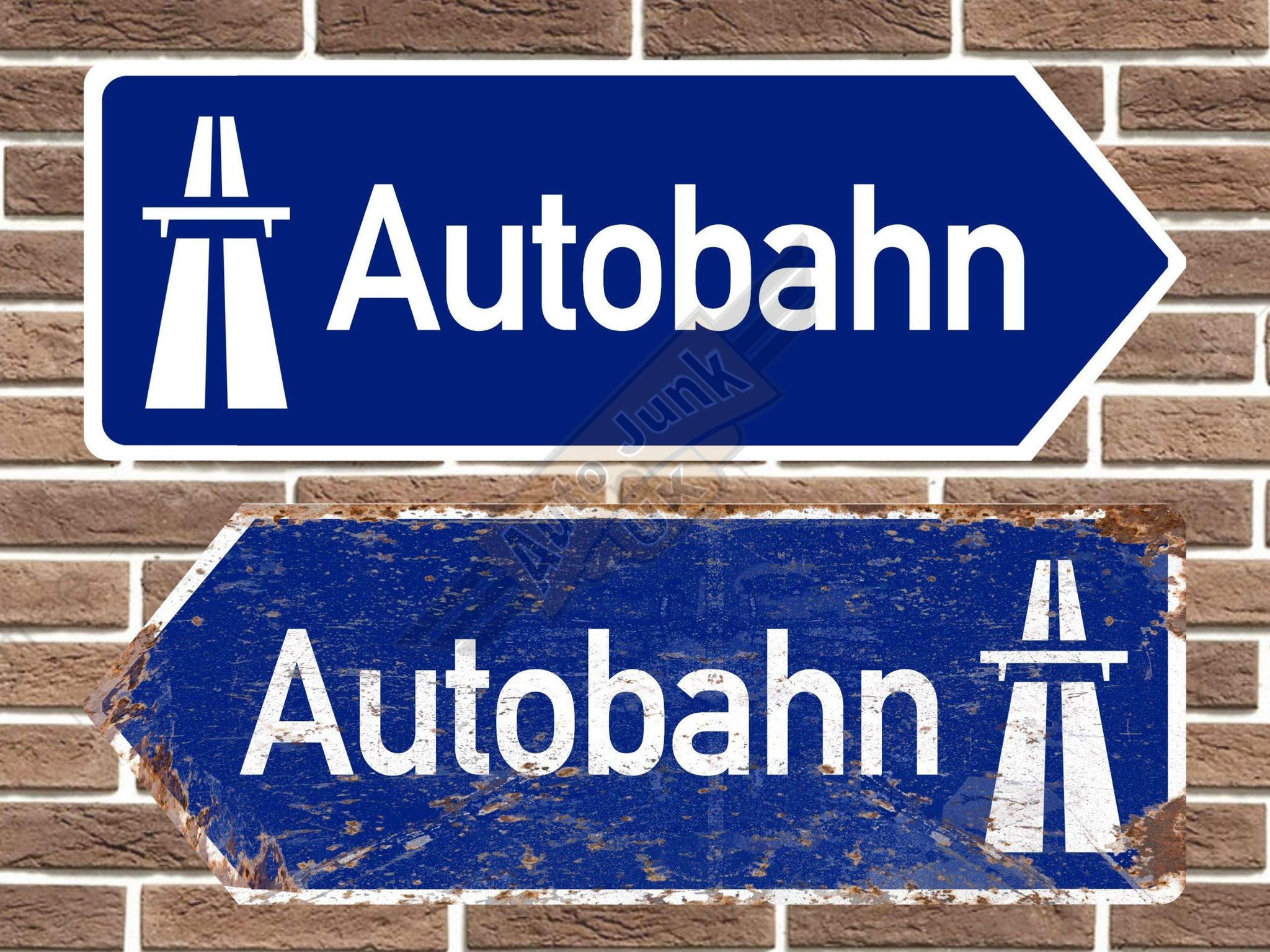 Auto Barn Sign Autobahn Metal Road Sign – Auto Junk UK Ltd