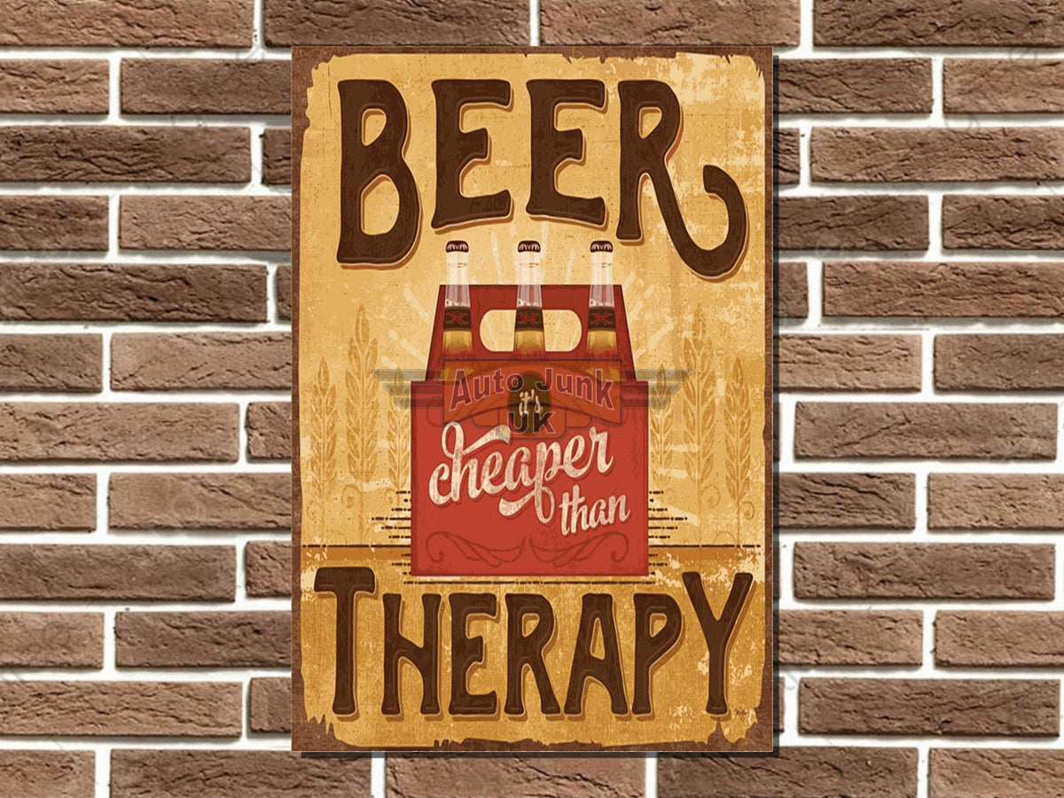 Beer Therapy Metal Sign