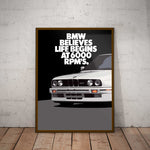 BMW E30 M3 Paper Poster