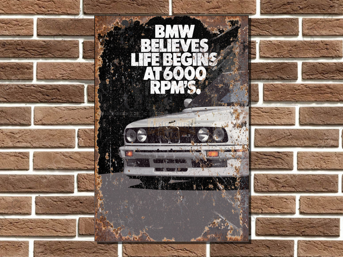 BMW E30 M3 Metal Sign