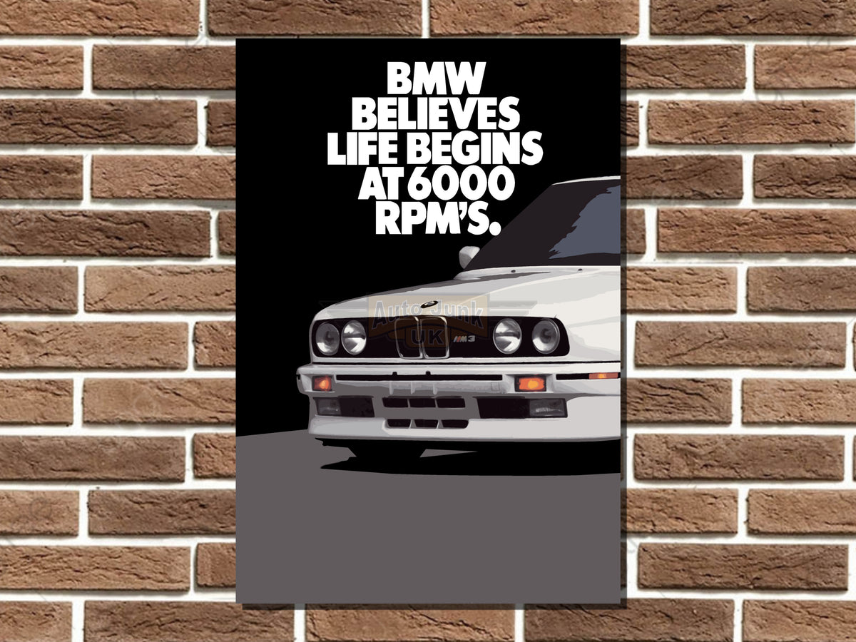 BMW E30 M3 Metal Sign
