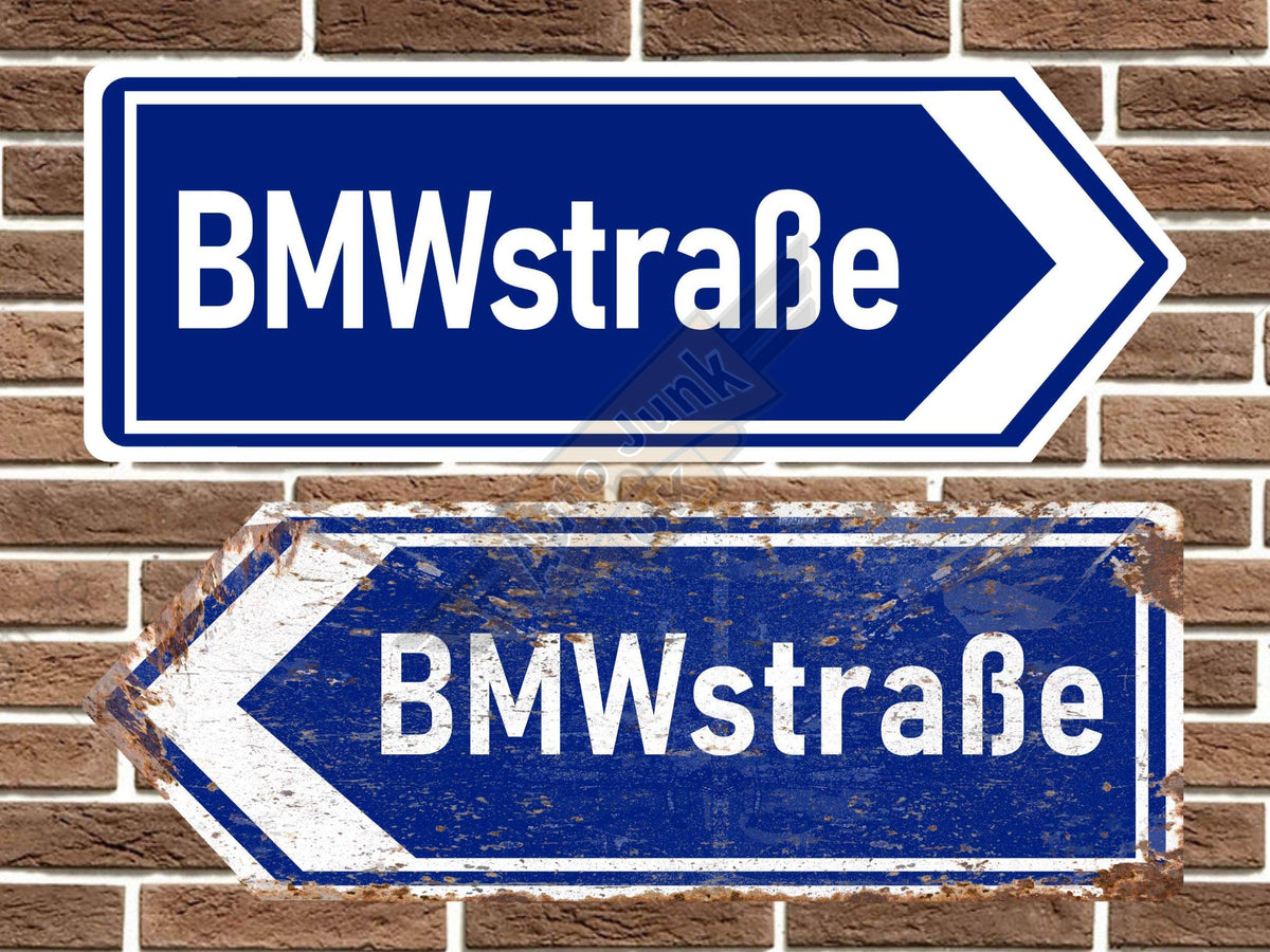 BMW BMWstrabe Metal Road Sign