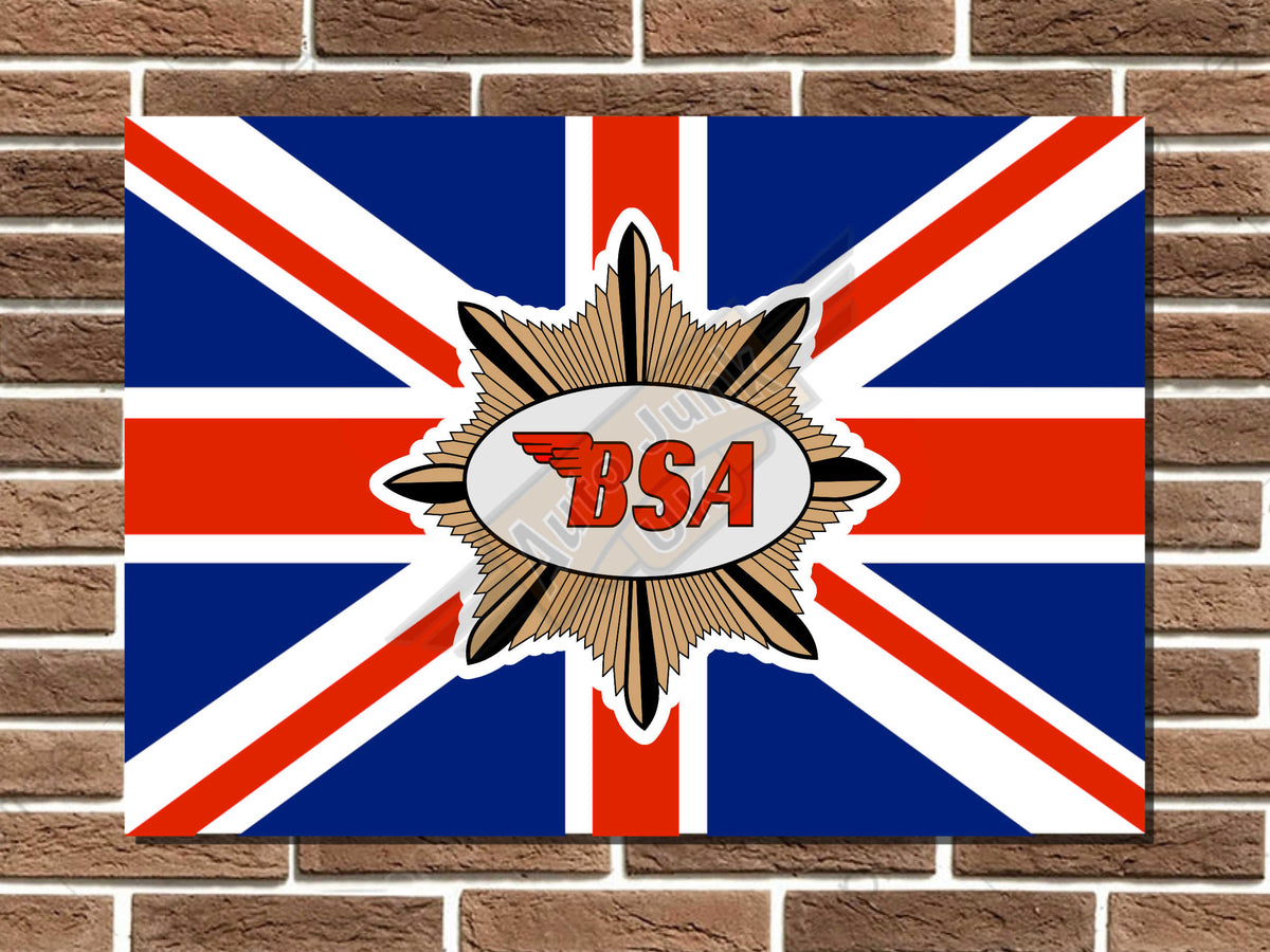 BSA Union Jack Metal Sign