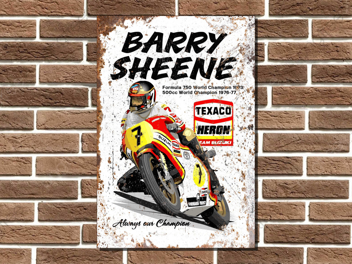 Barry Sheene Suzuki RG500 Metal Sign