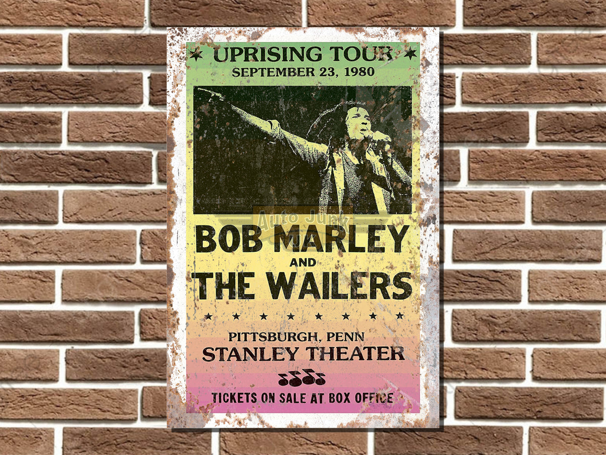 Bob Marley Uprising Tour Metal Poster Sign
