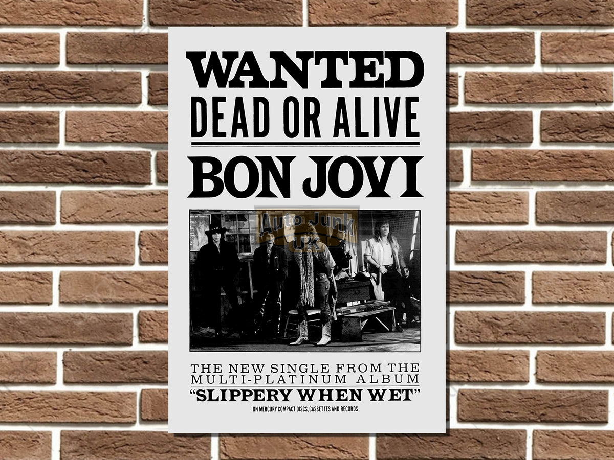 Jon Bon Jovi Metal Poster Sign