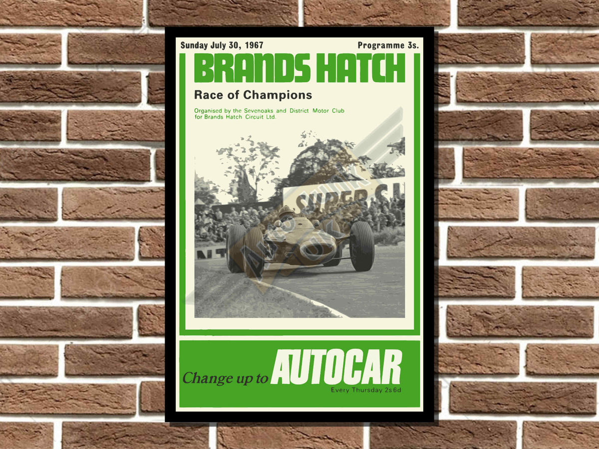 Brands Hatch Autocar Metal Sign