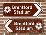 Brentford Stadium Football Metal Road Sign