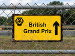 British Grand Prix AA Direction Street Sign
