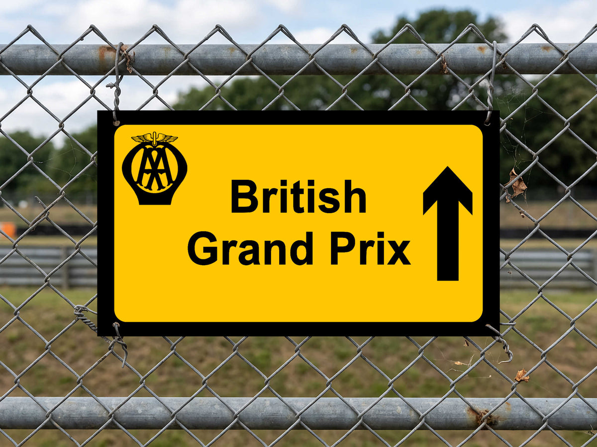 British Grand Prix AA Direction Street Sign