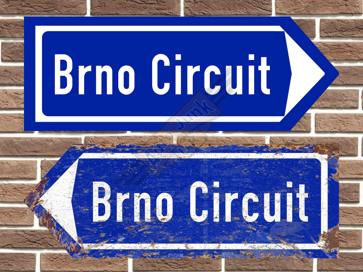 Brno Circuit Metal Road Sign