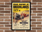 Brooklands Road Racing Poster Metal Sign