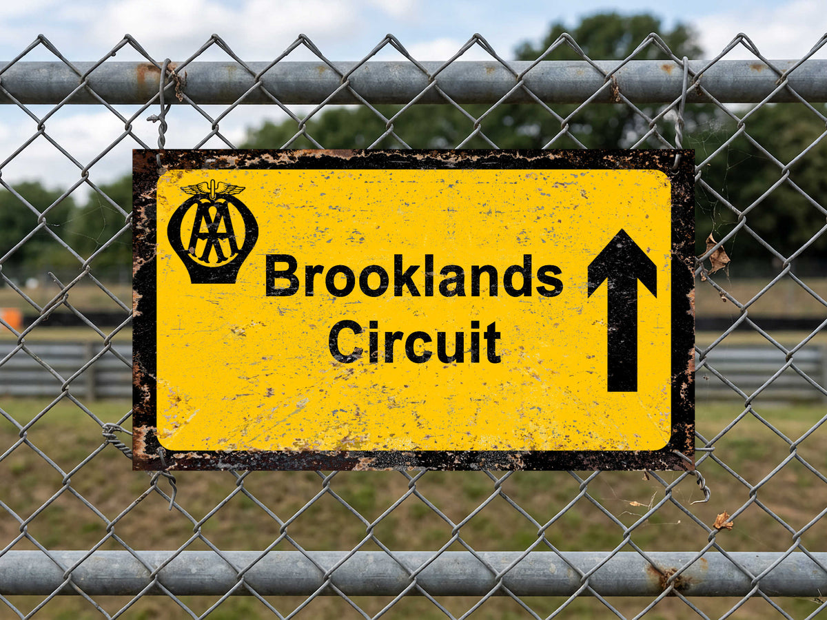 Brooklands Circuit AA Direction Street Sign
