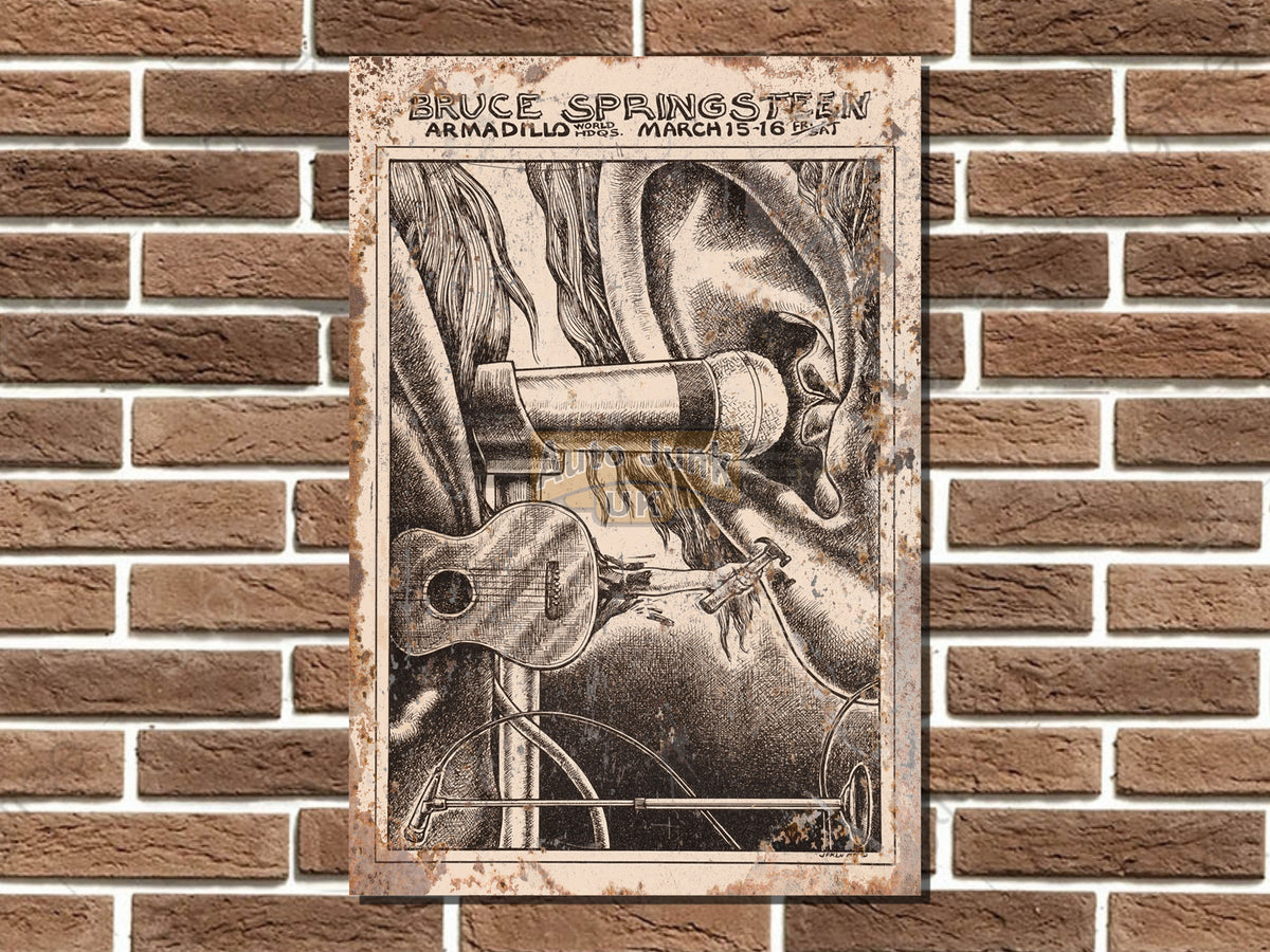 Bruce Springsteen Armadillo Metal Poster Sign
