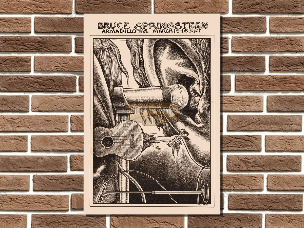 Bruce Springsteen Armadillo Metal Poster Sign
