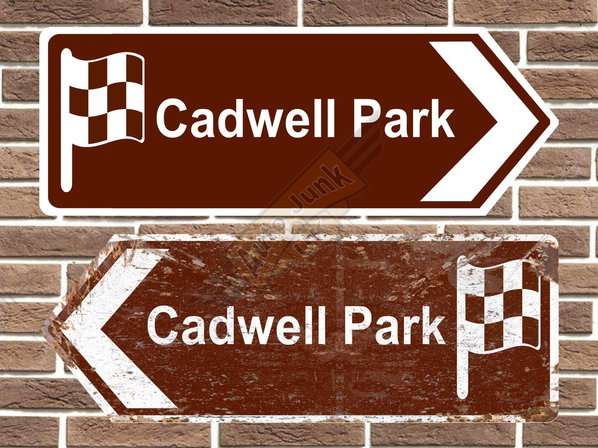 Cadwell Park Race Circuit Metal Road Sign