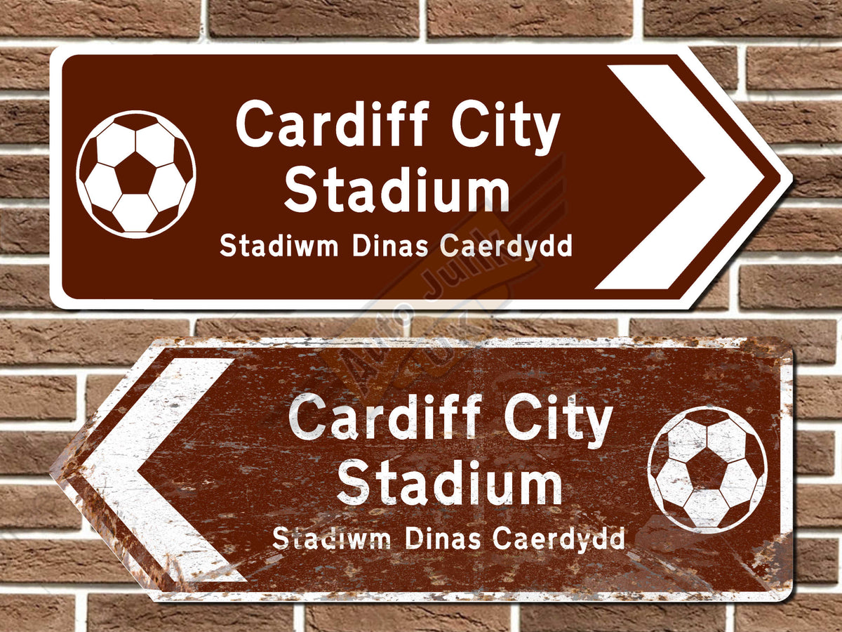 Cardiff City Stadium Football Metal Road Sign