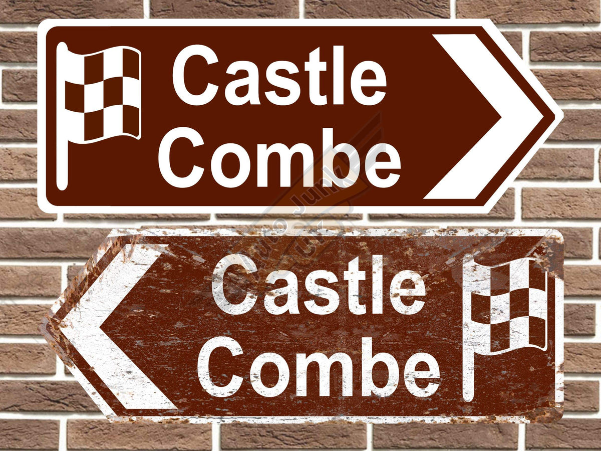 Castle Combe Race Circuit Metal Road Sign