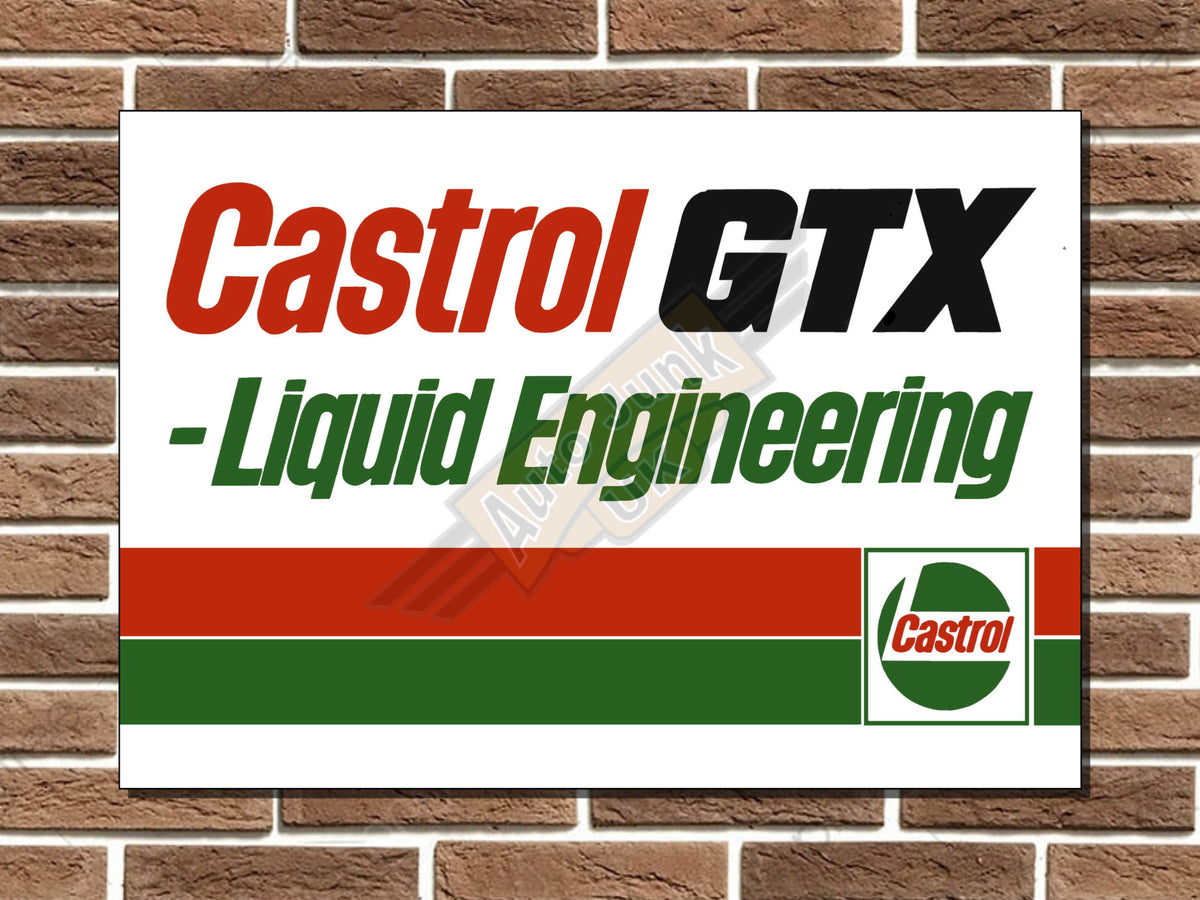 Castrol GTX Liquid Engineering Metal Sign