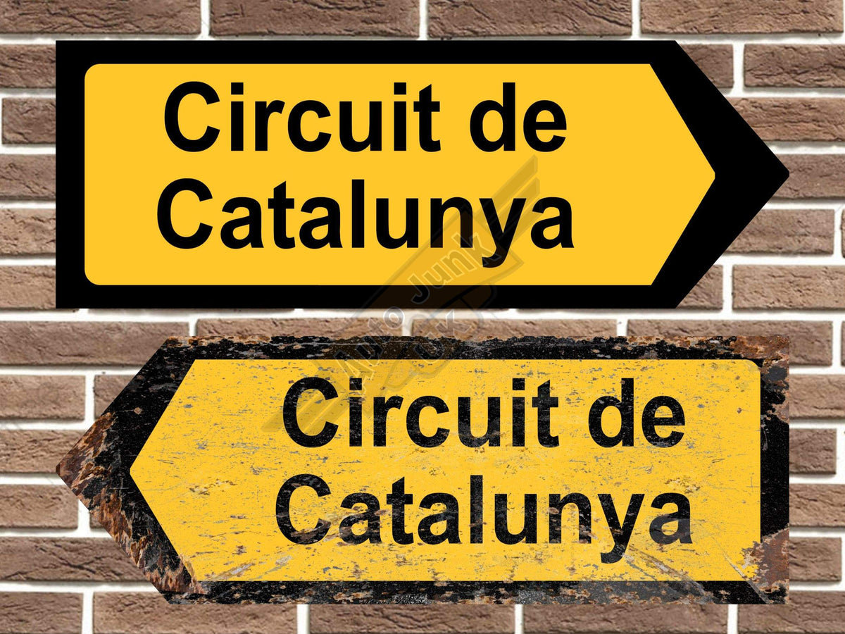Catalunya Race Circuit Metal Road Sign