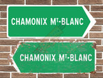 Chamonix Metal Road Sign