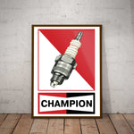 Champion Spark Plugs Paper Poster