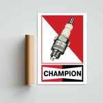 Champion Spark Plugs Paper Poster