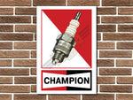 Champion Spark Plugs Metal Sign