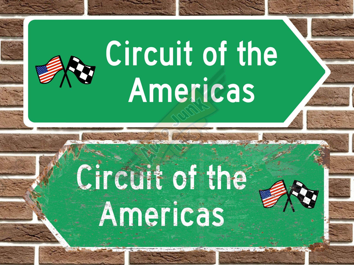 Circuit of the Americas Metal Road Sign