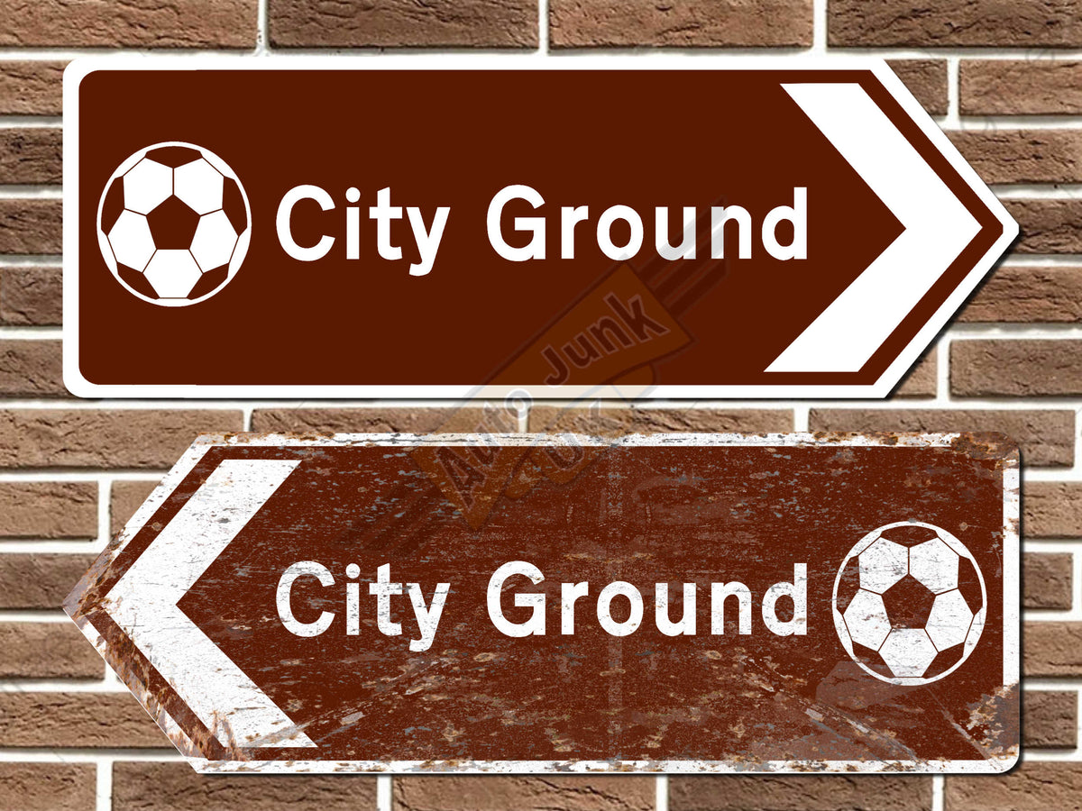 City Ground Football Metal Road Sign