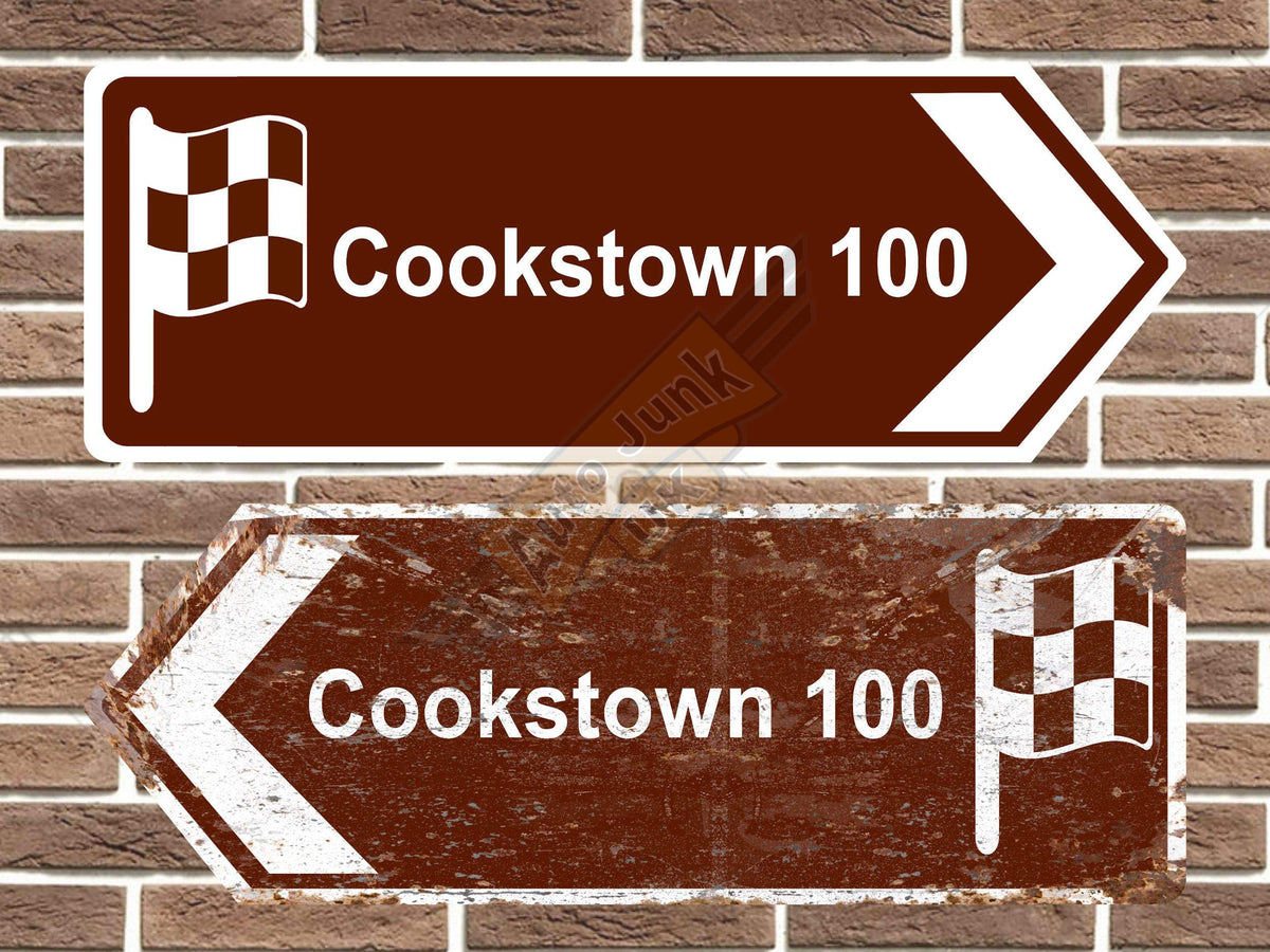 Cookstown 100 Metal Road Sign