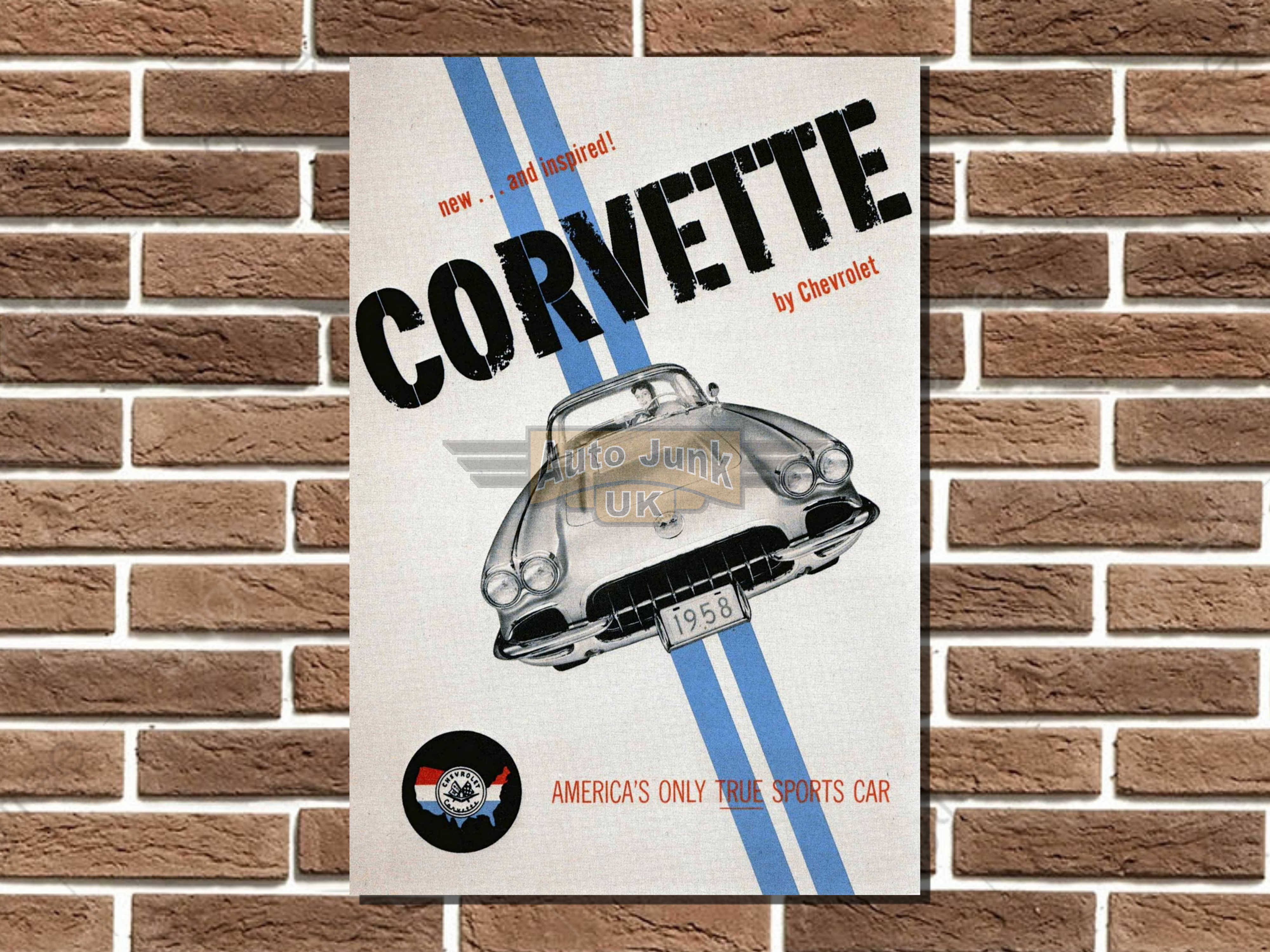 Corvette Racing Sign Corvette Metal Sign– Auto Junk UK Ltd