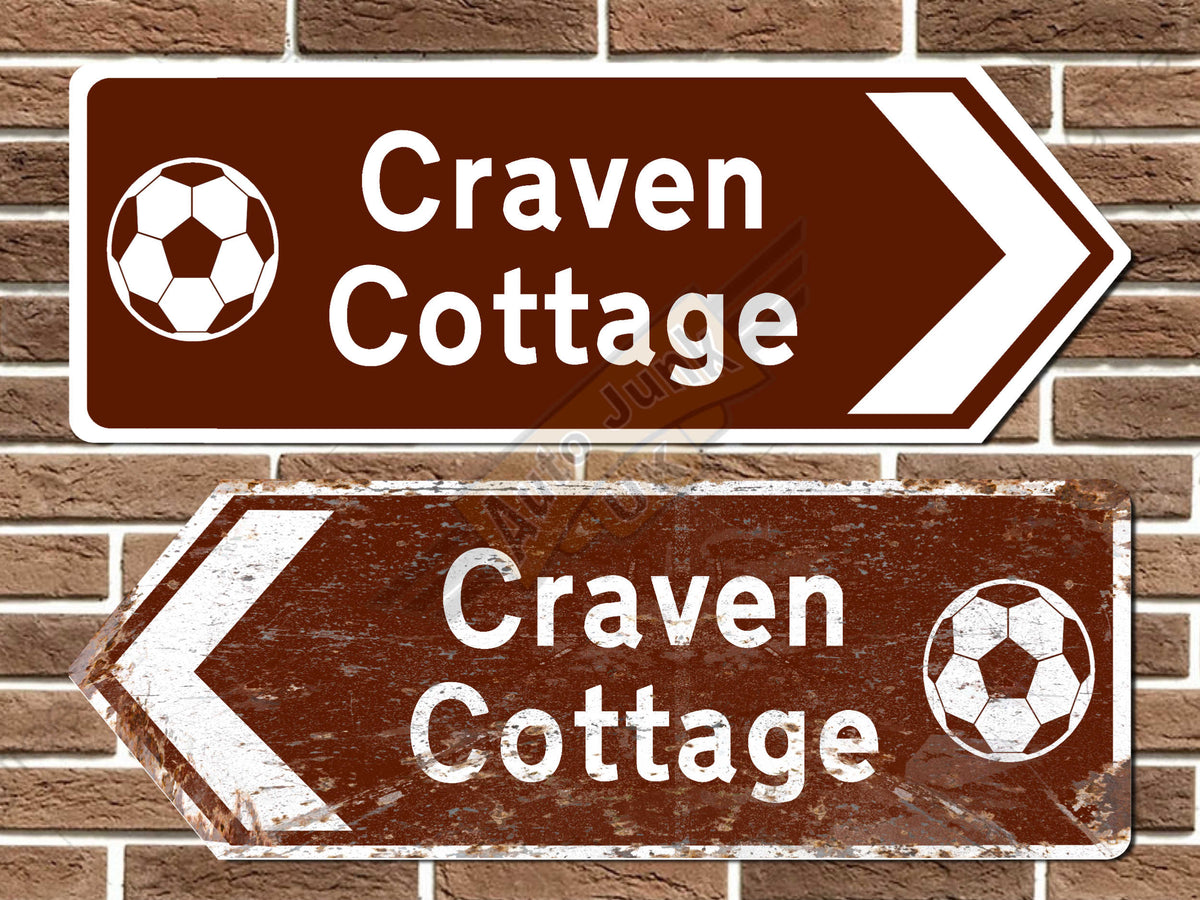 Craven Cottage Football Metal Road Sign
