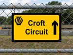 Croft Circuit AA Direction Street Sign
