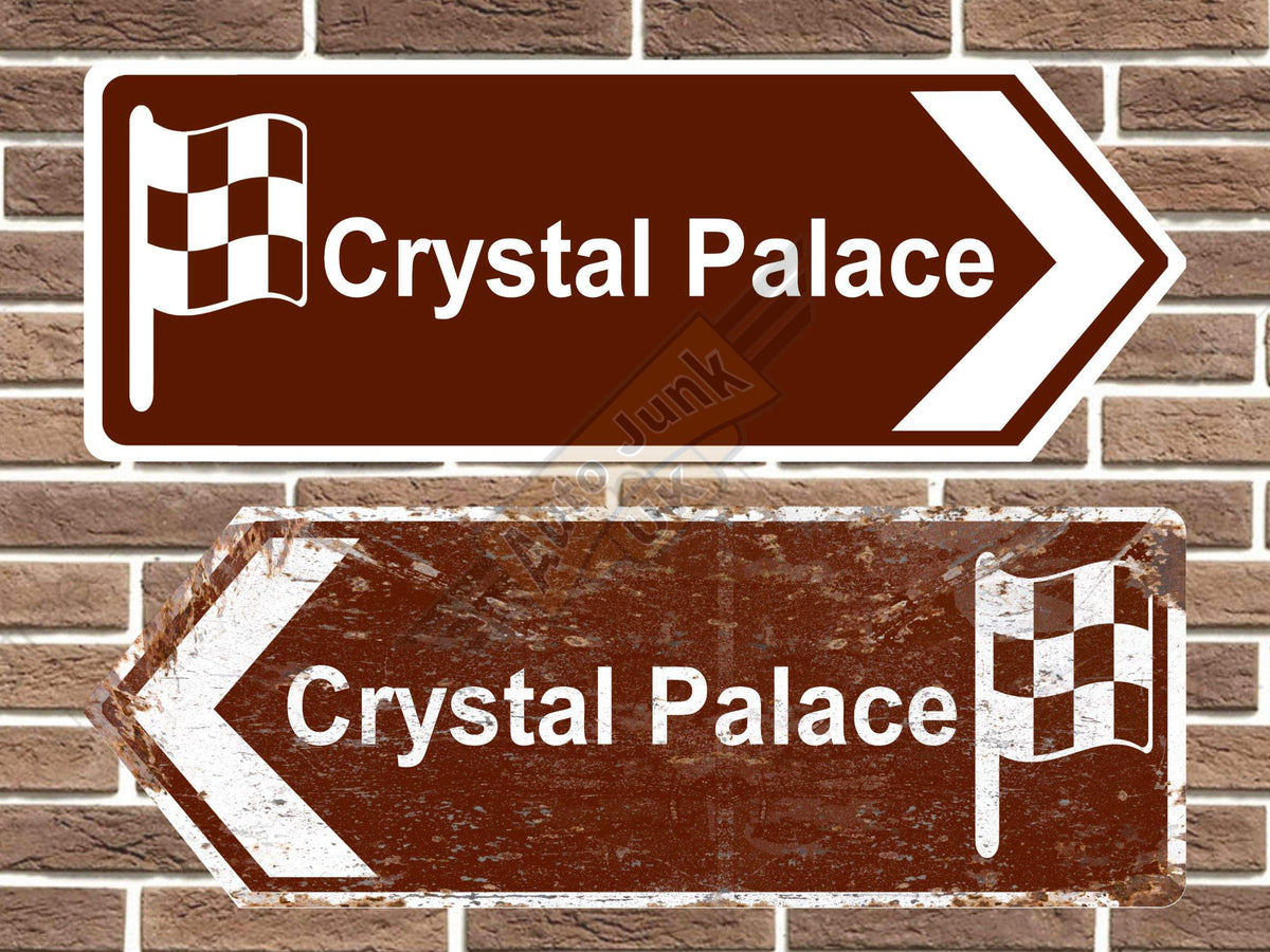 Crystal Palace Race Circuit Metal Road Sign