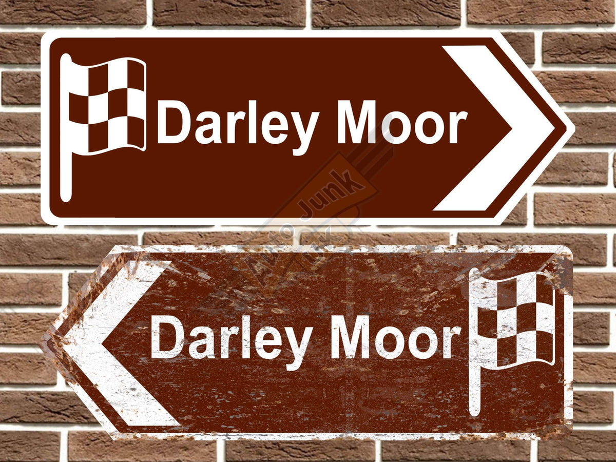 Darley Moor Race Circuit Metal Road Sign
