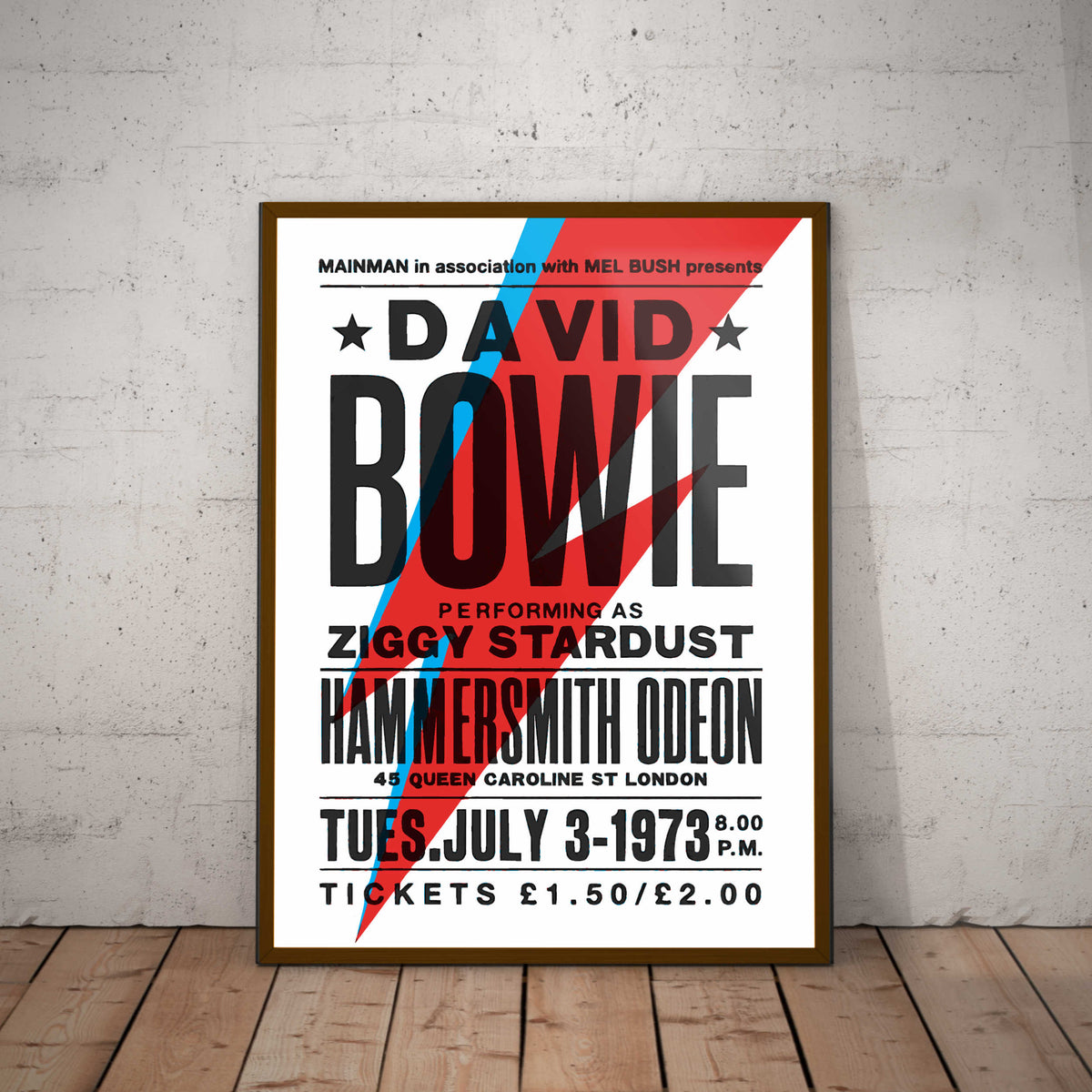 David Bowie Ziggy Stardust Paper Poster