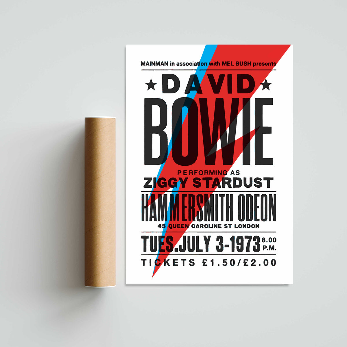 David Bowie Ziggy Stardust Paper Poster