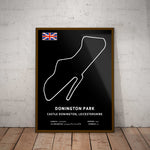 Donington Park Circuit Paper Poster