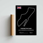 Donington Park Circuit Paper Poster