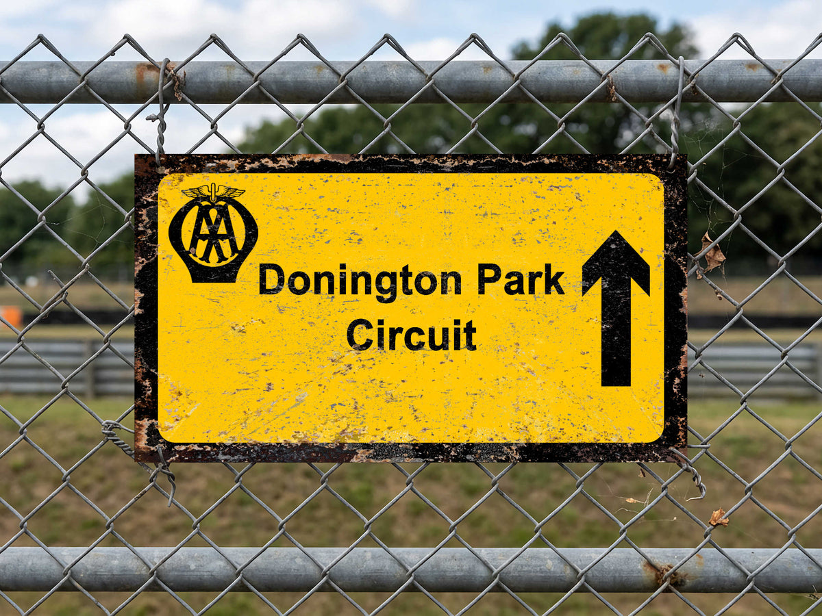 Donington Park Circuit AA Direction Street Sign