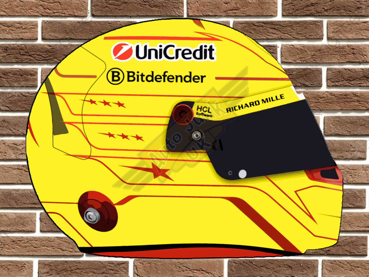 Lewis Hamilton Replica Ferrari Helmet Wall Plaque