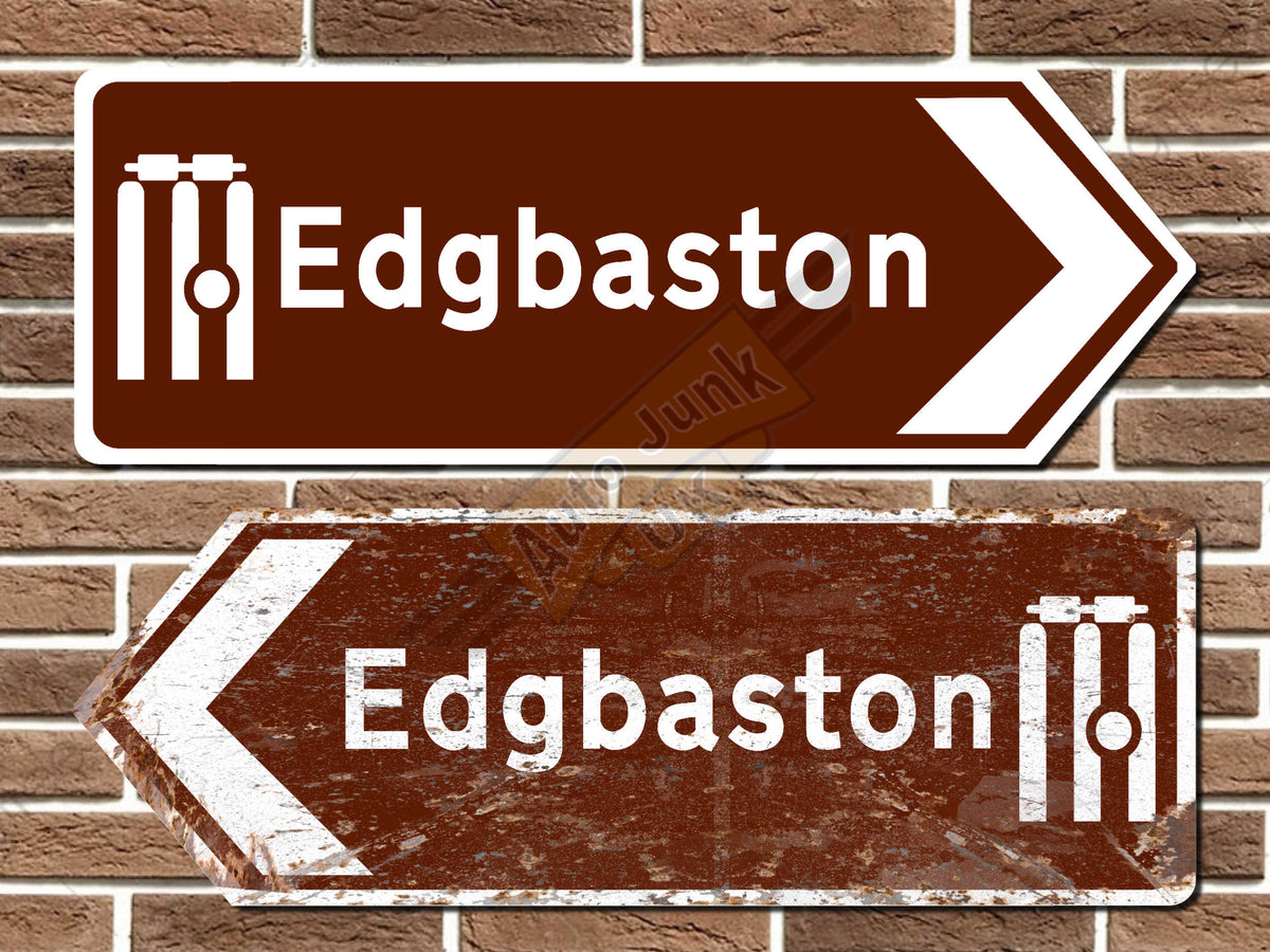 Edgbaston Cricket Ground Metal Road Sign
