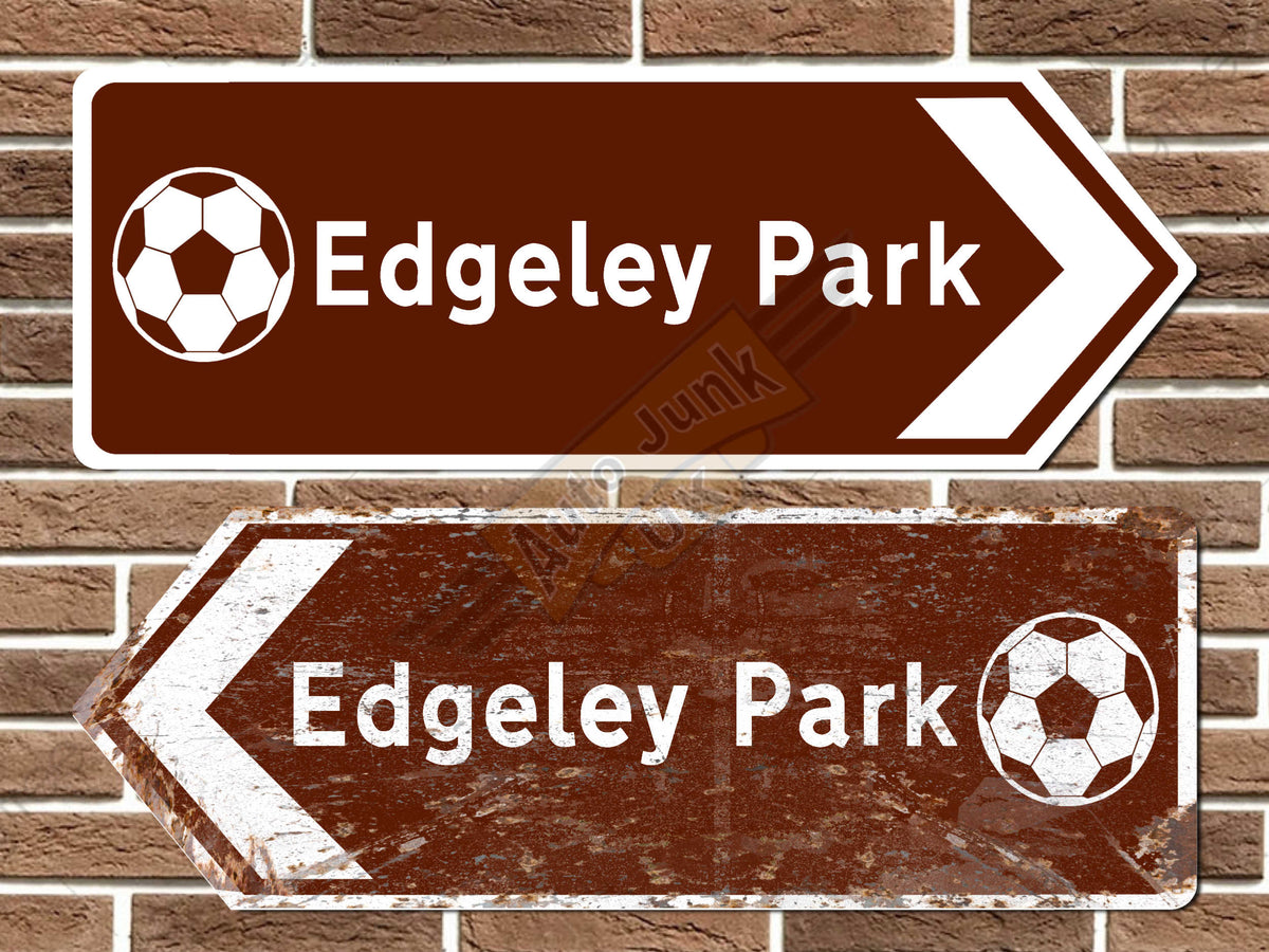 Edgeley Park Football Metal Road Sign