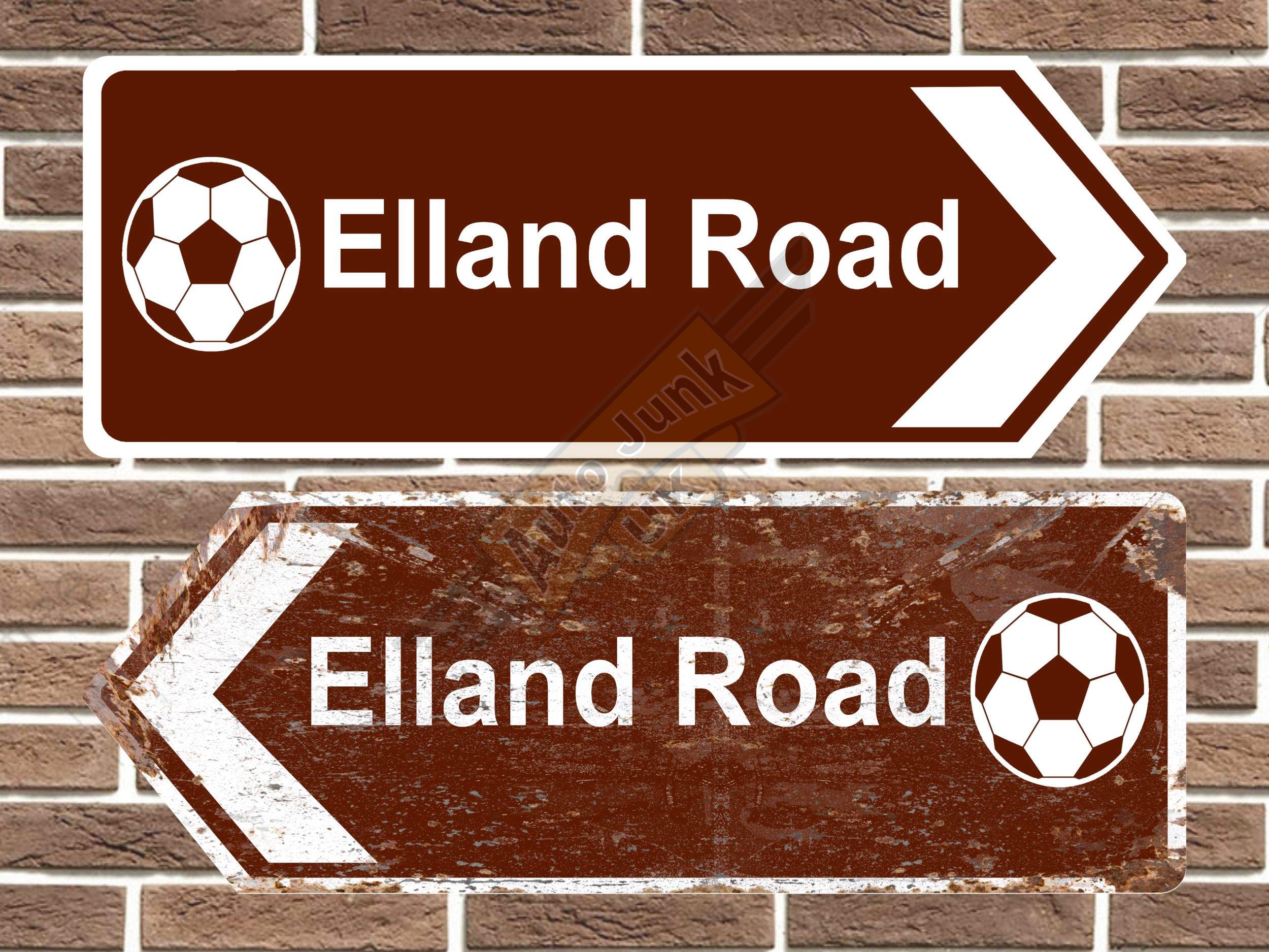Leeds United Elland Road Stadium Metal Road Sign Auto Junk UK Ltd leeds-united-elland-road-stadium-metal-road-sign-auto-junk-uk-ltd